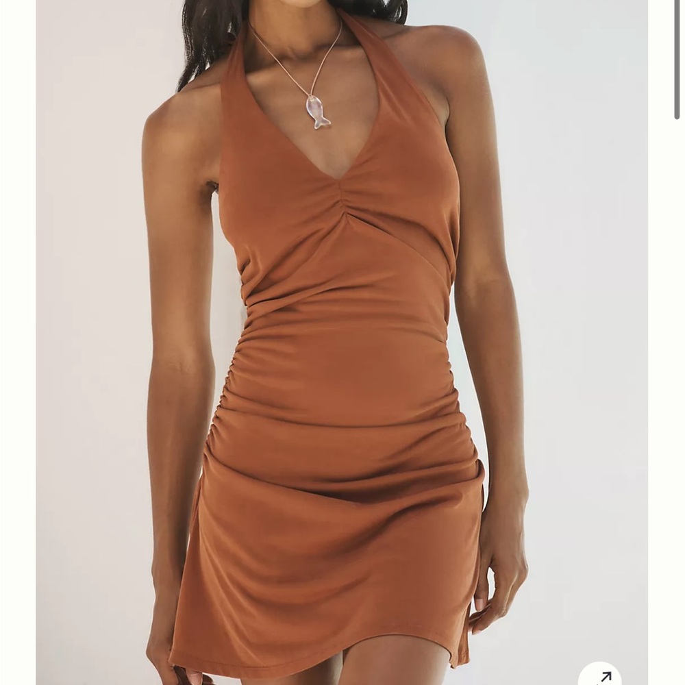 By Anthropologie Ariana halter mini dress